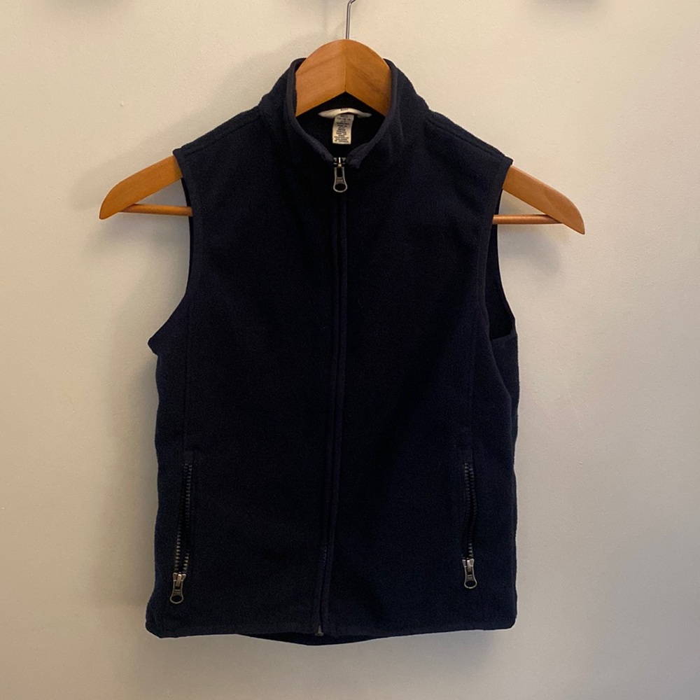 Lands’ End Kids Lightweight Fleece Vest Navy L (6/7)
